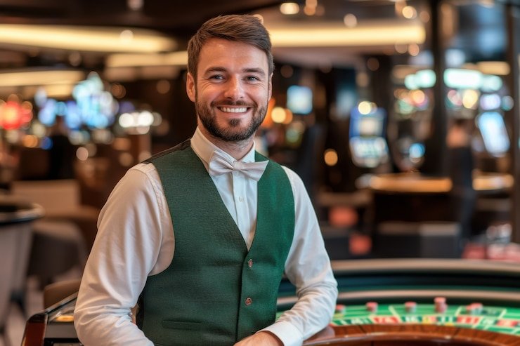 Meja dealer langsung blackjack, roulette, dan baccarat di platform metro 4d
